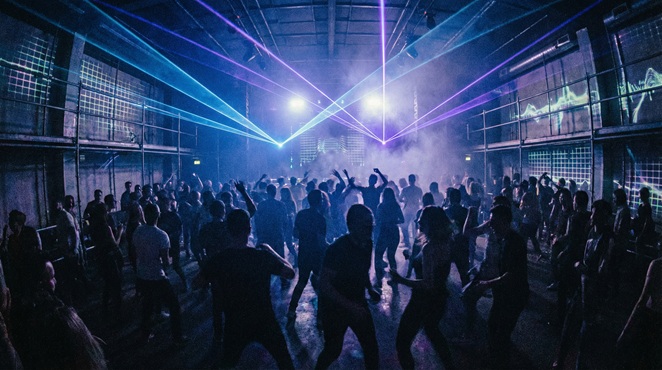 90s Dance party at a club